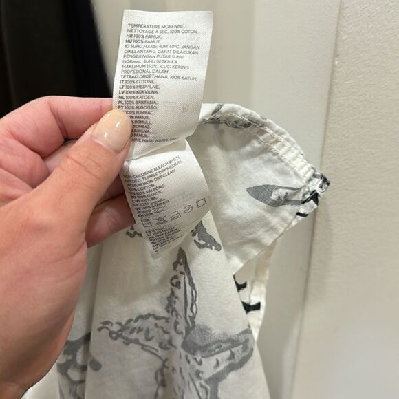 Unique Mens Shell and ocean theme Short Sleeve Button Down Size am - Picture 6 of 7